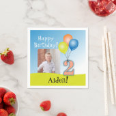 Foto van gekleurde ballonnen Foto van het tweede v Servet (Insitu)