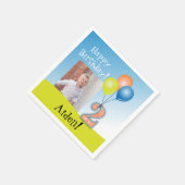 Foto van gekleurde ballonnen Foto van het tweede v Servet (Hoek)