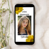 Foto van Gele Zonnebloem Afstuderen Aankondiging F
