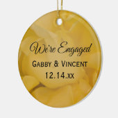 Foto van Gellow Rose Floral Verloving Keramisch Ornament (Links)