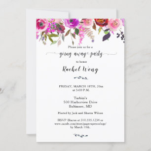 foto van gemengde Floral Moving Away Party Kaart
