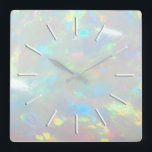 foto van gemstone opal vierkante klok<br><div class="desc">optische fotowandklok</div>