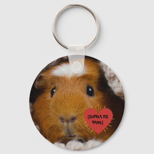 Foto van gepersonaliseerde cavia's sleutelhanger (Voorkant)