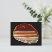 Foto van gepolijst geagate dia op zwart Briefkaart (Staand voorkant)