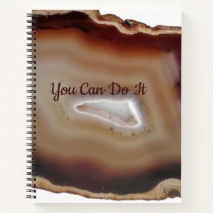 Foto van geschuurd bruin agaat dat je kunt doen notitieboek
