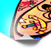foto van getatoeëerde dame afdruk (Hoek)