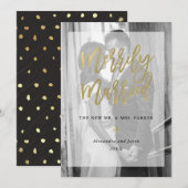 Foto van gewoon huwelijk met overlay | Goud Feestdagenkaart (Voorkant / Achterkant)