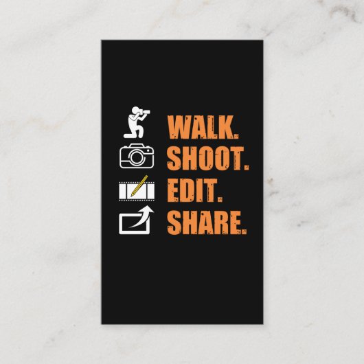 Foto van Gezegde Cameraman Visitekaartje (Voorkant)