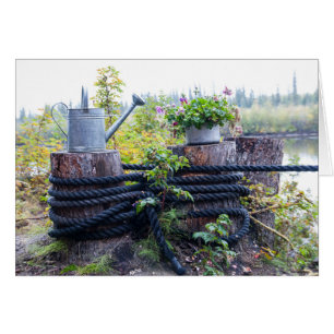 Foto van gietkan en bloempot