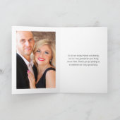 Foto van Ginger en Navy Floral Wedding Bedankkaart (Binnen)