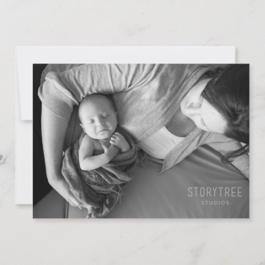 Foto van Ginger Jar Monogram baby Aankondiging (Achterkant)