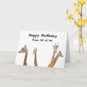 Foto van Giraffe Fun - Van ons allemaal! Verjaarda Kaart (Gele Bloem)