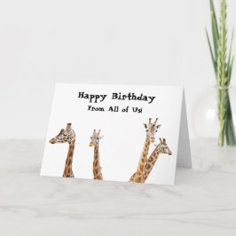 Foto van Giraffe Fun - Van ons allemaal! Verjaarda Kaart