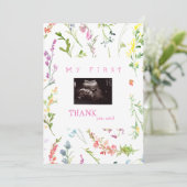 Foto van Girl Foto Foto van Baby Point of Uitzicht Bedankkaart (Staand voorkant)