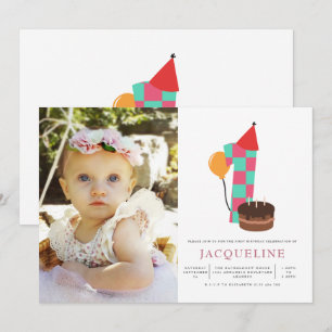 Foto van Girls 1st Birthday Kaart