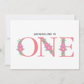 Foto van Girls 1st Birthday Kaart (Achterkant)