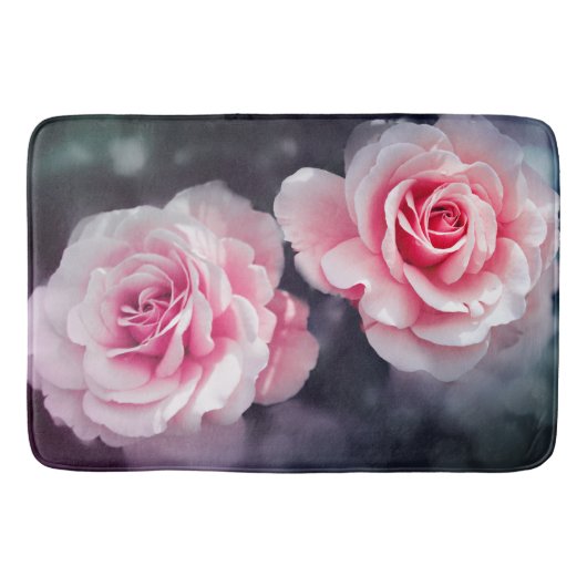 Foto van Girly Pink Roses Floral Badmat (Voorkant)