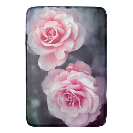 Foto van Girly Pink Roses Floral Badmat (Voorkant Verticaal)