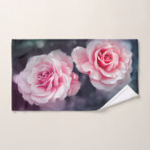Foto van Girly Pink Roses Floral Handdoek (Handdoek)