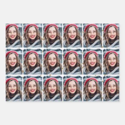 Foto van Glam Pset met kerstfeestdag Inpakpapier Vel (Voorkant 2)