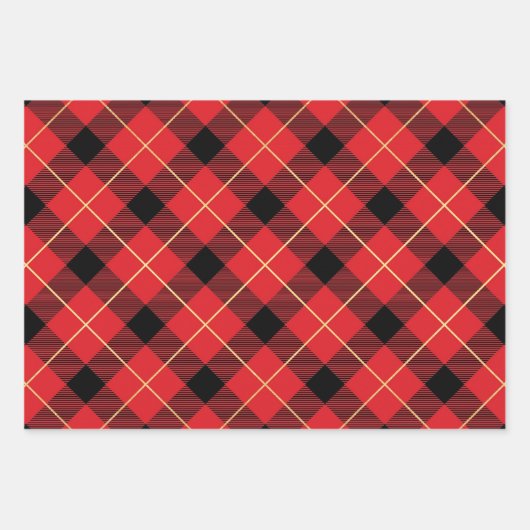 Foto van Glam Pset met kerstfeestdag Inpakpapier Vel (Voorkant)