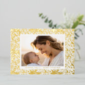 Foto van GOLD Botanical Lijst Folie Feestdagenkaart (Staand Voorkant)