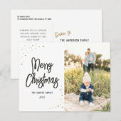 Foto van Gold en Black Snow Feestdagenkaart (Voorkant / Achterkant)