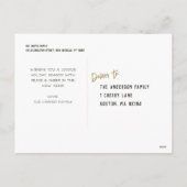 Foto van Gold en Black Snow Feestdagenkaart (Achterkant)