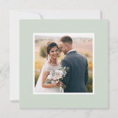 Foto van Gold en Green Botanical Wedding Bedankkaart (Achterkant)