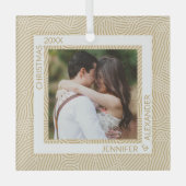 Foto van Gold en Ivory Glas Ornament (Voorkant)