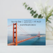 Foto van Golden Gate Bridge - 3x5 Save the Date (Staand voorkant)