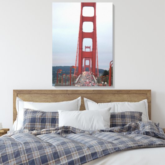 Foto van Golden Gate Bridge Wrapped Canvas (Insitu (Slaapkamer))