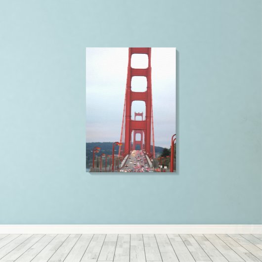 Foto van Golden Gate Bridge Wrapped Canvas Afdruk (Insitu (Houten vloer))