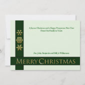 Foto van Golden Merry-kerstfamilie Feestdagenkaart (Achterkant)