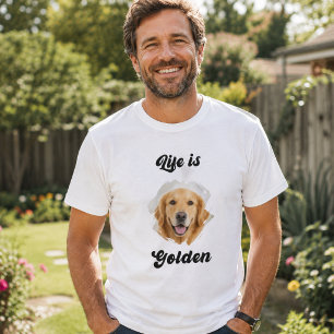 Foto van Golden Retriever Het Leven Is Goud T-shirt
