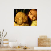 Foto van Golden Retriever Puppy Dog Poster (Keuken)
