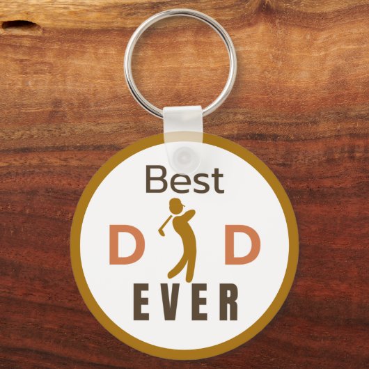 Foto van Golfer Best Pap Ever Fathers Day Sleutelhanger (Achterkant)