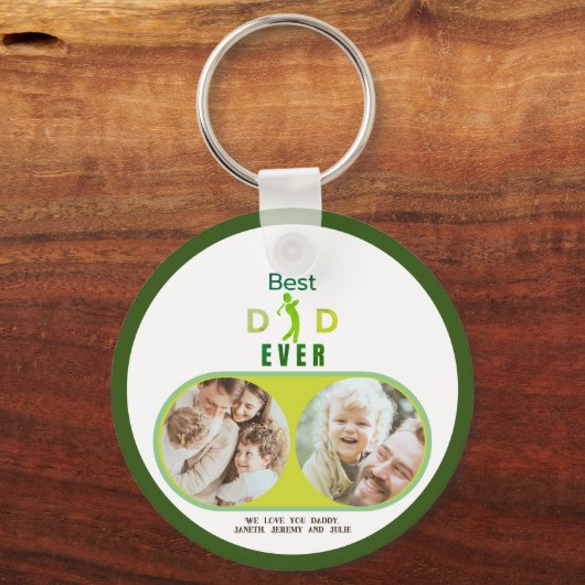 Foto van Golfer Best Pap Ever Fathers Day Sleutelhanger (Voorkant)