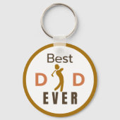 Foto van Golfer Best Pap Ever Fathers Day Sleutelhanger (Achterkant)