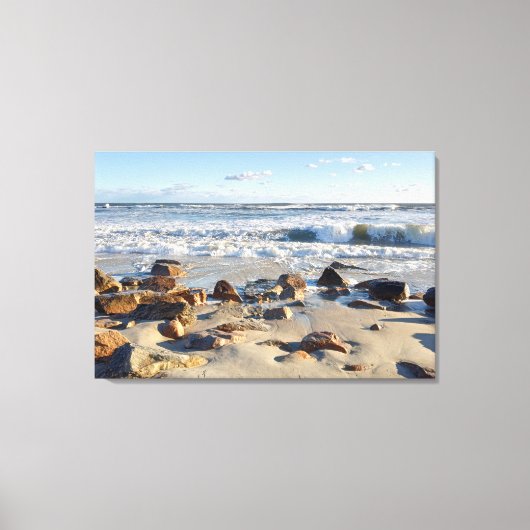Foto van golven in de Atlantische Oceaan Canvas Afdruk (Voorkant)