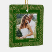 Foto van gouden en groene paren keramisch ornament (Rechts)