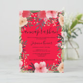 Foto van goudroze waterverf Annaprashan Kaart (Staand voorkant)