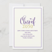 Foto van Graduate Modern Simple Class Of Purple Go Kaart (Achterkant)