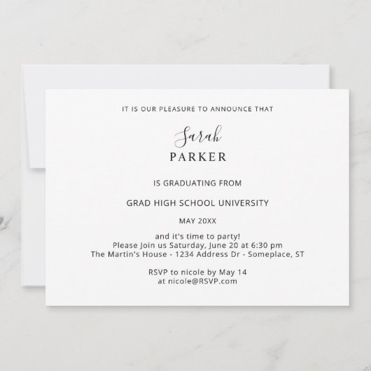 Foto van Graduation Party Modern 6 Kaart (Achterkant)