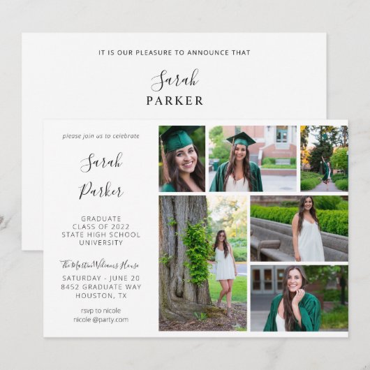 Foto van Graduation Party Modern 6 Kaart (Voorkant / Achterkant)