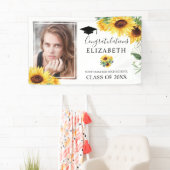 Foto van Graduation Party Waterverf Sunflower Spandoek (Insitu)