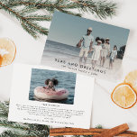 Foto van grafische Zeeen en groeten Jaar in Review Feestdagenkaart<br><div class="desc">Dit zee en groetings jaar in review 2 de fotovakantiekaart is de perfecte eenvoudige vakantiegroet. Het eenvoudige ontwerp biedt een klassiek, minimalistisch zwart-wit typografie met een rooskleurig boho-gevoel. in elke kleur. Houd het ontwerp minimaal en elegant, zoals het is, of personaliseer het door uw eigen grafiek en kunstwerk toe te...</div>