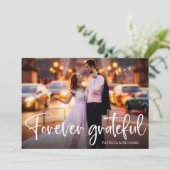 Foto van Grateful Cute Wedding Kaart (Staand voorkant)