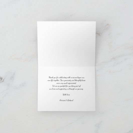 Foto van Grateful Elegant Weddenschap Bedankt (Binnen)