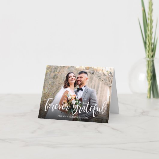 Foto van Grateful Elegant Weddenschap Bedankt (Voorkant)